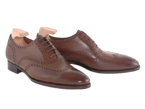 Handmade brown genuine leather - brown,
