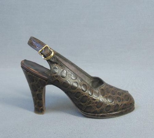 40s slingback platform heels - 40s,