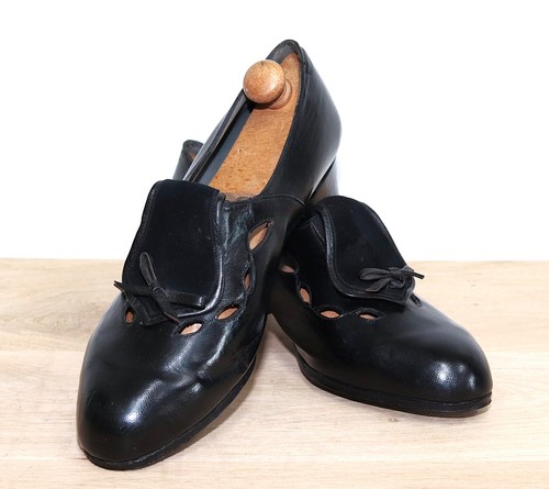 New 1930 40s openwork - openwork, black